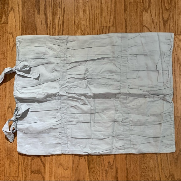 Pottery Barn Hadley Ruched Pillow Cases Soft Gray Blue Set of 3 - Picture 3 of 9
